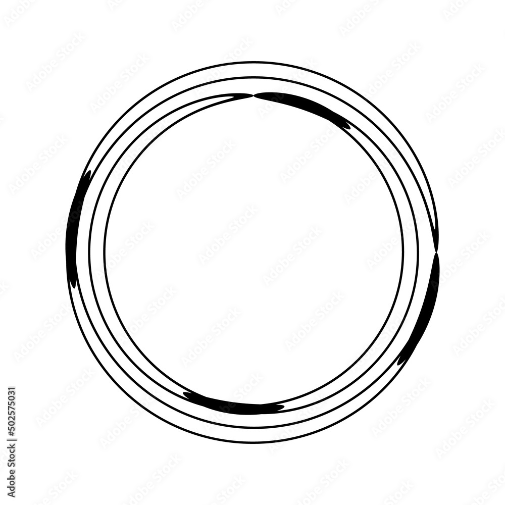 Abstract circle line art. Frame decoration. Vector illustration Abstract circle line art. Frame decoration. Vector illustration