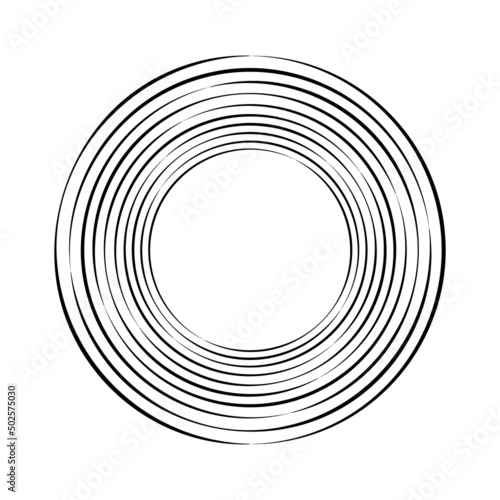 Abstract circle line art. Frame decoration. Vector illustration