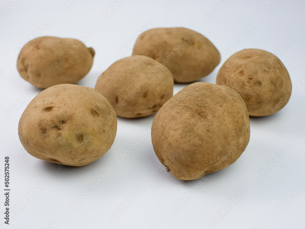 Raw potato isolated on white background Raw potato isolated on white background
