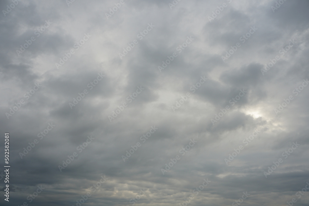 Dark and grey featureless layers of nimbostratus clouds. Dark and grey featureless layers of nimbostratus clouds.