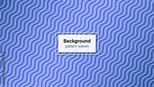 Background pattern waves blue, white and background blue vector