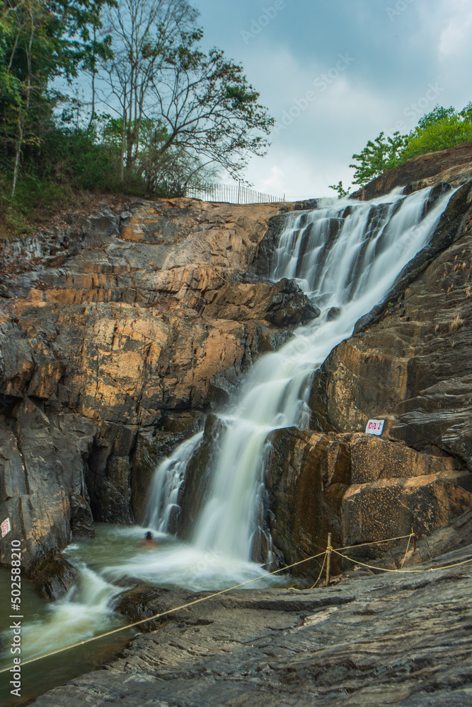 Kanthanparai Waterfalls, Wayanad, Kerala, India.
