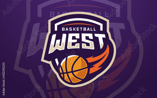Professional Basketball Club Logo Template for Sports Team