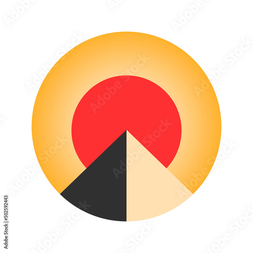 Free Download Great pyramid of Giza in Egypt. Flat design. - GFXLoad