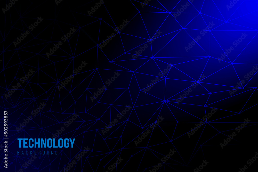 Abstract dots and connection line network technology background