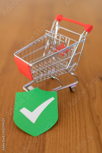 Shopping cart on digital ba...