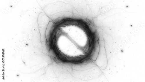 Accretion disk with dark matter and energy black and white