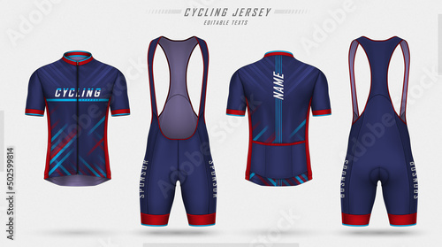 Cycling jersey, front and back