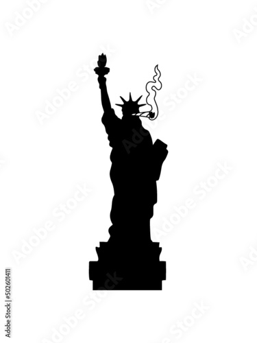 Weed Kiffer Freiheitsstatue 
