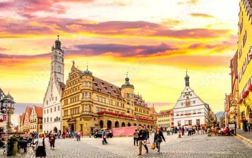 Marktplatz, Rothenburg ob der Tauber, Bavaria, Germany  photo