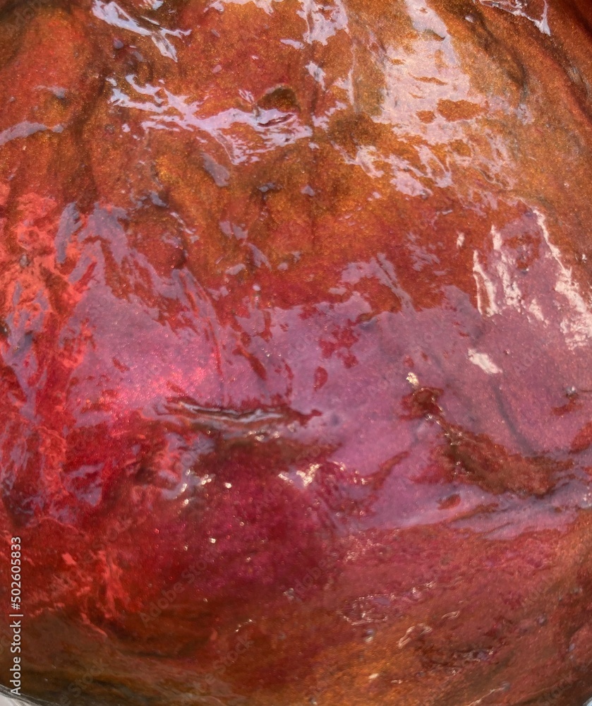 Obraz premium slimy reddish brown slime in closeup