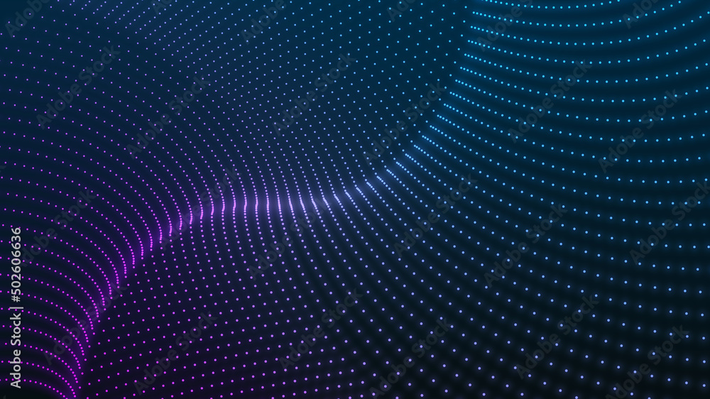 Abstract digital texture pattern dots background with glowing neon