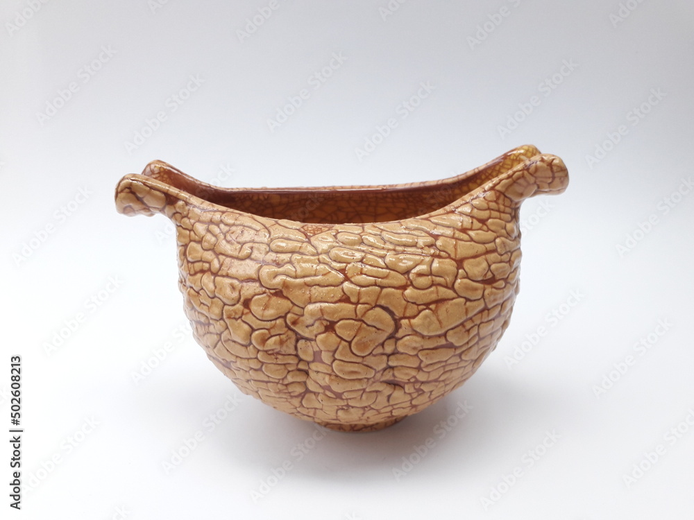 Fototapeta premium Mid-century modern pottery - orange bowl