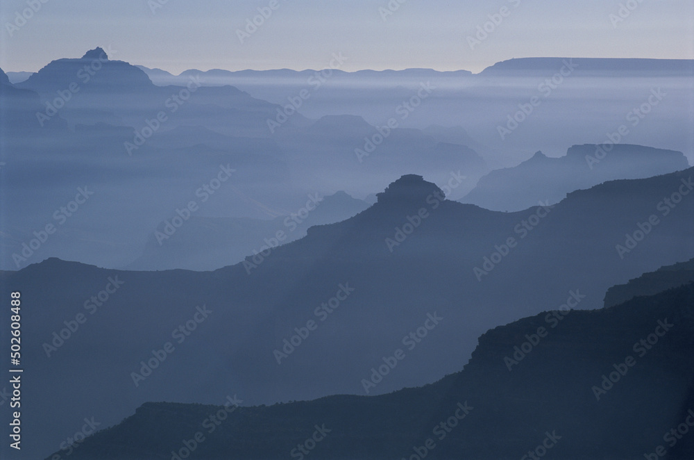 Fog over Grand Canyon National Park, Arizona, USA Fog over Grand Canyon National Park, Arizona, USA