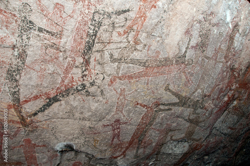 Mexico, Baja California Sur, near Mulege, Sierra de Guadalupe Mountains, San Borjitas cave paintings photo