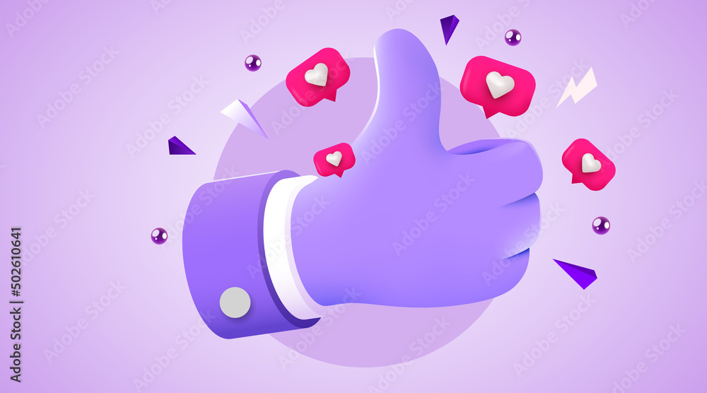 Cartoon human hand with thumb. Concept of like at social network, success or good feedback. Cartoon human hand with thumb. Concept of like at social network, success or good feedback.