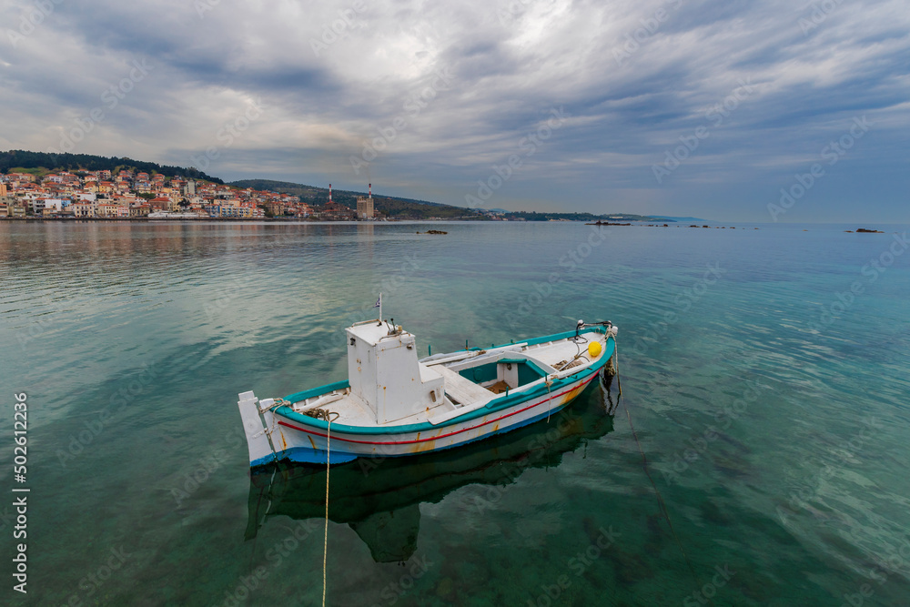 Fototapeta premium The Old Harbour of Mytilini in Lesvos Island 