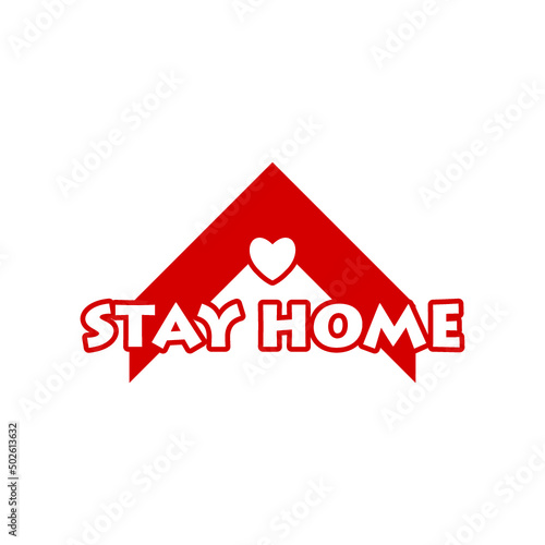 Stay home icon isolated on white background