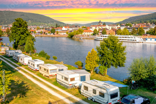 Camping Platz in Miltenberg am Main, Deutschland  photo