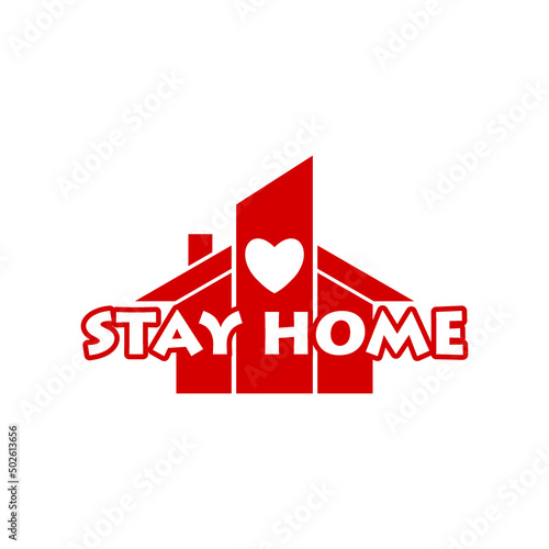 Stay home icon isolated on white background
