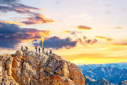 Gipfel der Zugspitze  Deutschland 