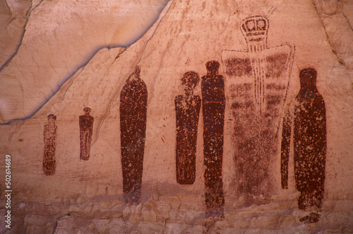 Close-up of cave paintings, Canyonlands National Park, Utah, USA