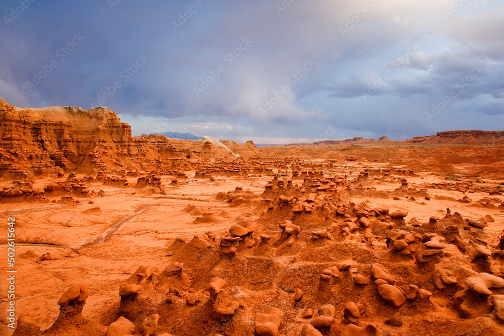 Rock formations on a landscape, Goblin Valley State Park, Utah, USA Rock formations on a landscape, Goblin Valley State Park, Utah, USA
