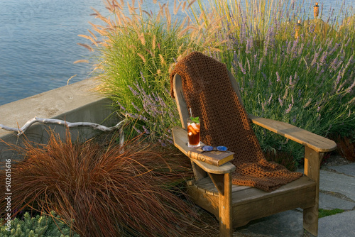 Adirondack chair on a patio