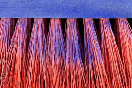 Close-up of a bristle brush