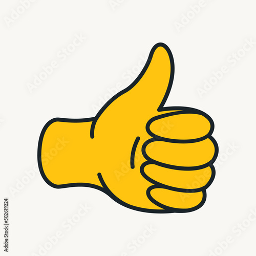 Cartoon vector funny cute Comic characters, like hand gesture.