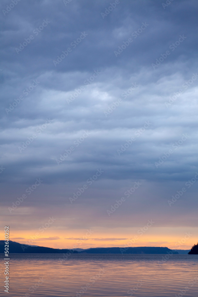USA, Washington, Seabeck, Storm clouds over Hood Canal USA, Washington, Seabeck, Storm clouds over Hood Canal