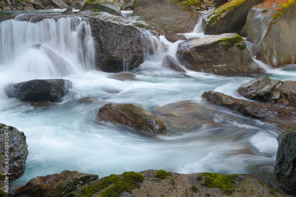 Rapids in the North Fork Skokomish River, Washington State, USA Rapids in the North Fork Skokomish River, Washington State, USA