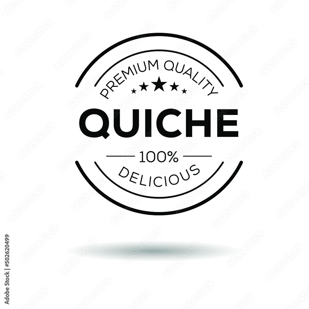 Obraz premium Creative (Quiche) logo, Quiche sticker, vector illustration.