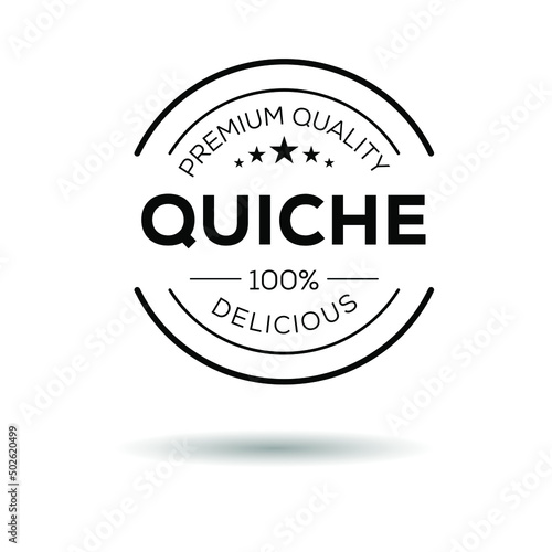 Creative (Quiche) logo, Quiche sticker, vector illustration.