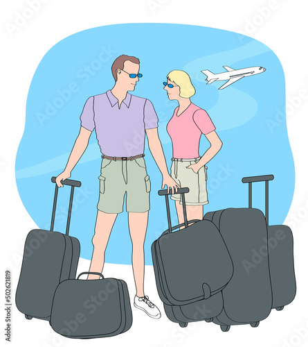 Flying Couple, Linda Braucht (20th Century/American), Computer Graphics