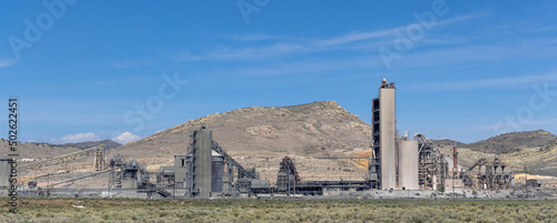 Cement plant panoramic view in Tehachapi, California photo