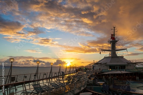 Deck of a Costa Deliziosa cruise ship photo