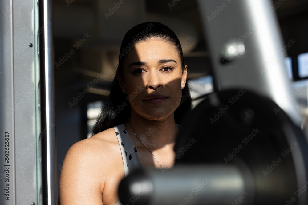 Portrait of fit woman in gym Portrait of fit woman in gym