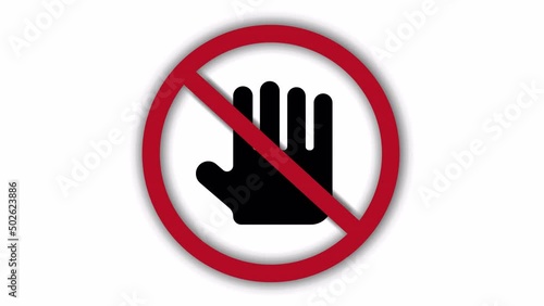 vector video (animation) of prohibition sign 