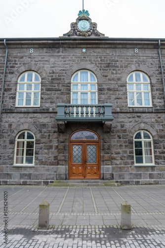 Alþingi ( Althingi or Althing), the national parliament of Iceland. It is one of the oldest parliaments in the world. Reykjavik, Iceland. photo