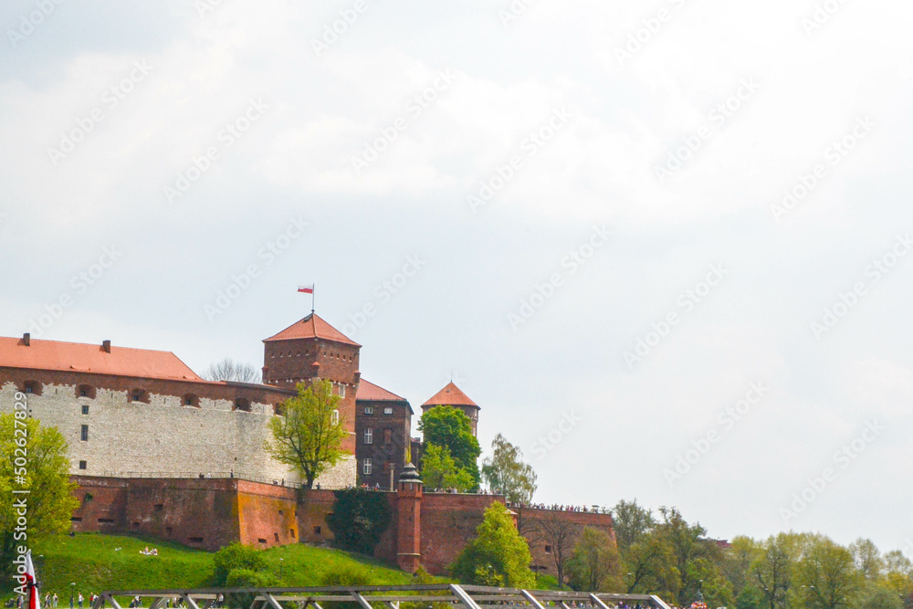 Krakow Poland May 03, 2021 The royal castle at Wawel in Krakow. High quality photo
