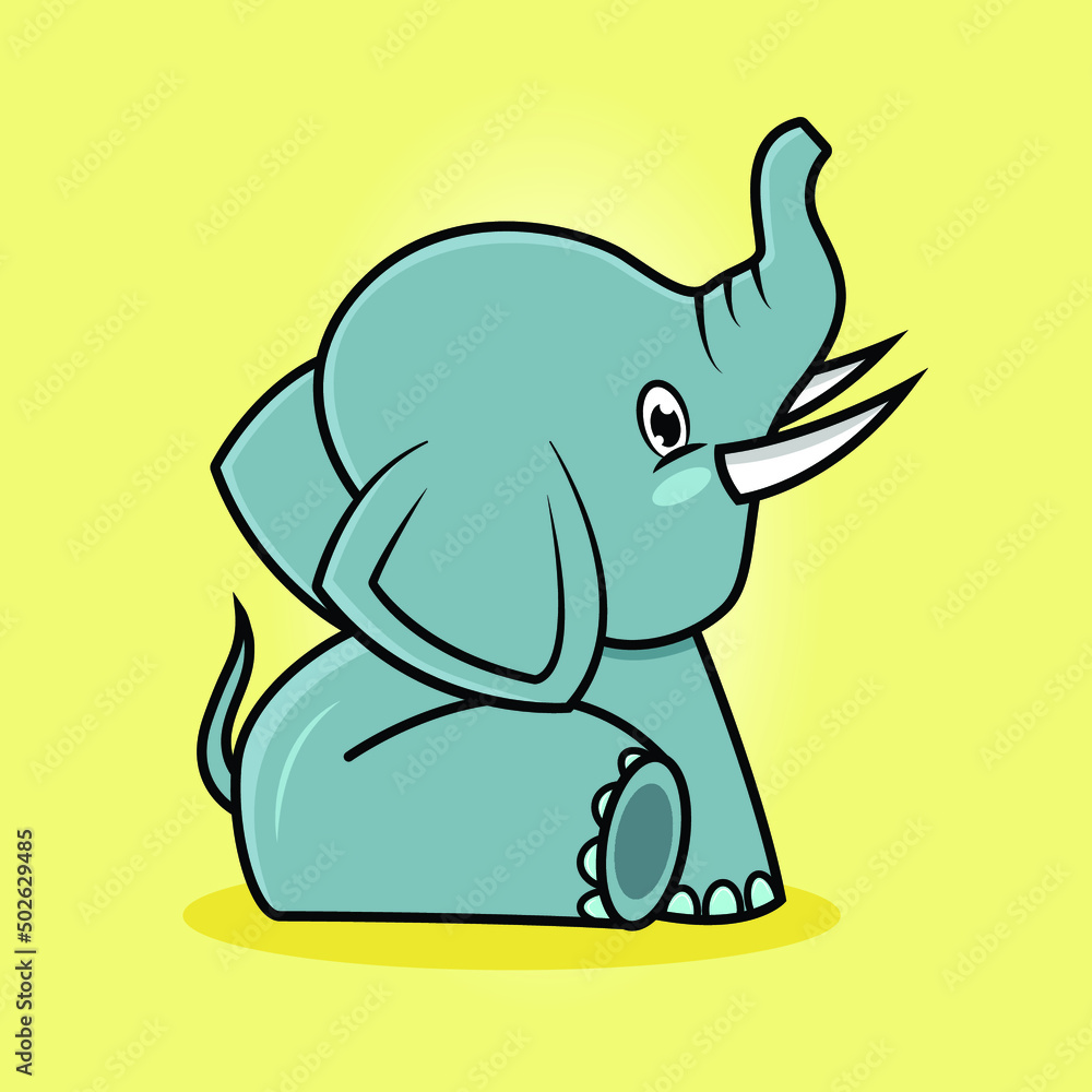 Fototapeta premium elephant with sign