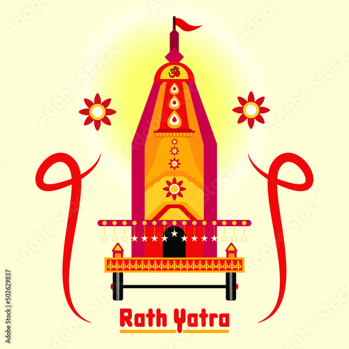 Vector Illustration of Ratha Yatra of Lord Jagannath