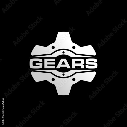 modern mechanical gear service logo, icon, symbol, vector illustration
