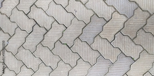Obraz na plátně dirty grey color interior and exterior brick block tile stone or cobblestone with copy space