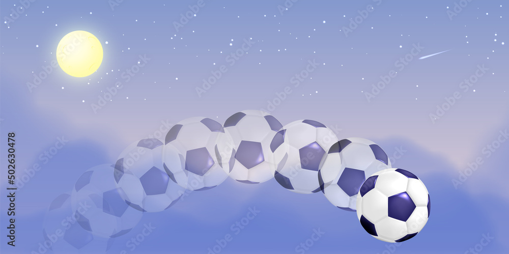 Fototapeta premium Soccer ball or football ball with beautiful background.