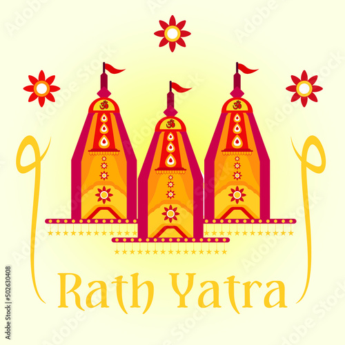 Vector Illustration of Ratha Yatra of Lord Jagannath