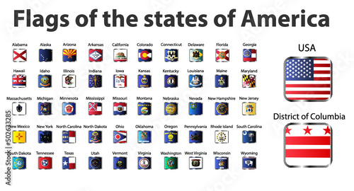 US state flags.