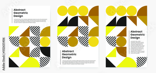 Geometric minimalistic artwork cover with shapes and figures. Abstract pattern design style for cover, web banner, landing page, business presentation, branding, packaging, wallpaper	
