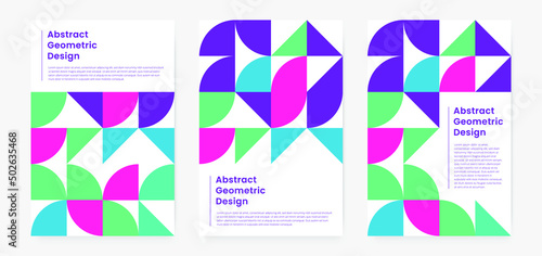 Geometric minimalistic artwork cover with shapes and figures. Abstract pattern design style for cover, web banner, landing page, business presentation, branding, packaging, wallpaper	